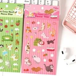2ABC | Pegatinas Meow Star Paradise Planet Happy Hour