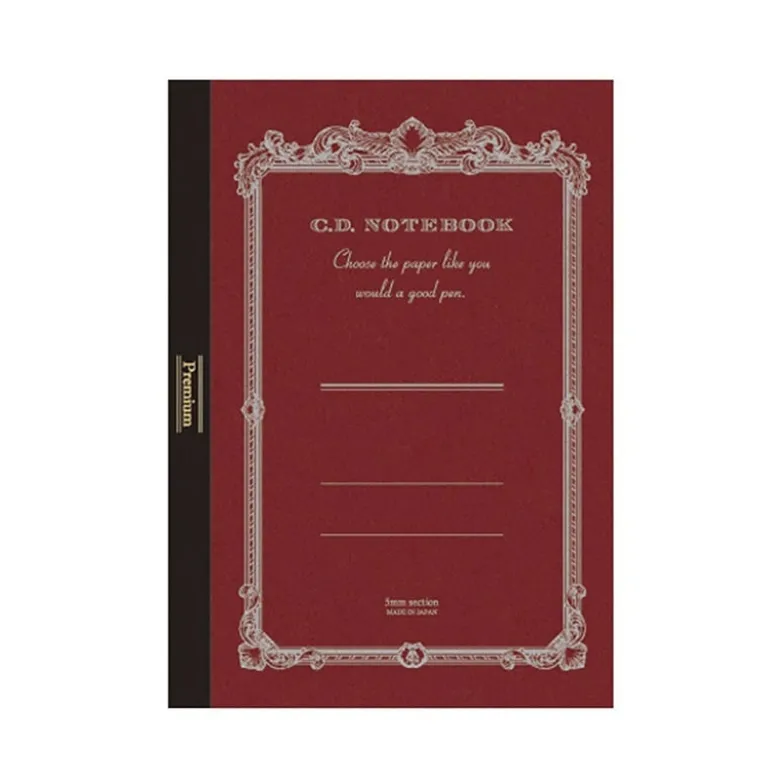 Apica | Cuaderno Premium A6 Silky Red (Cuadros)