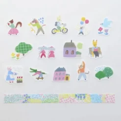 Bande | Pegatinas en Rollo y Washi Tape Animal City and Flower Garden