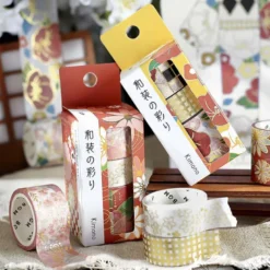 BGM | Set de Washi Tapes Kimono Colors Camellia Flowers