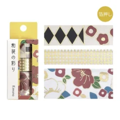 BGM | Set de Washi Tapes Kimono Colors Camellia Flowers