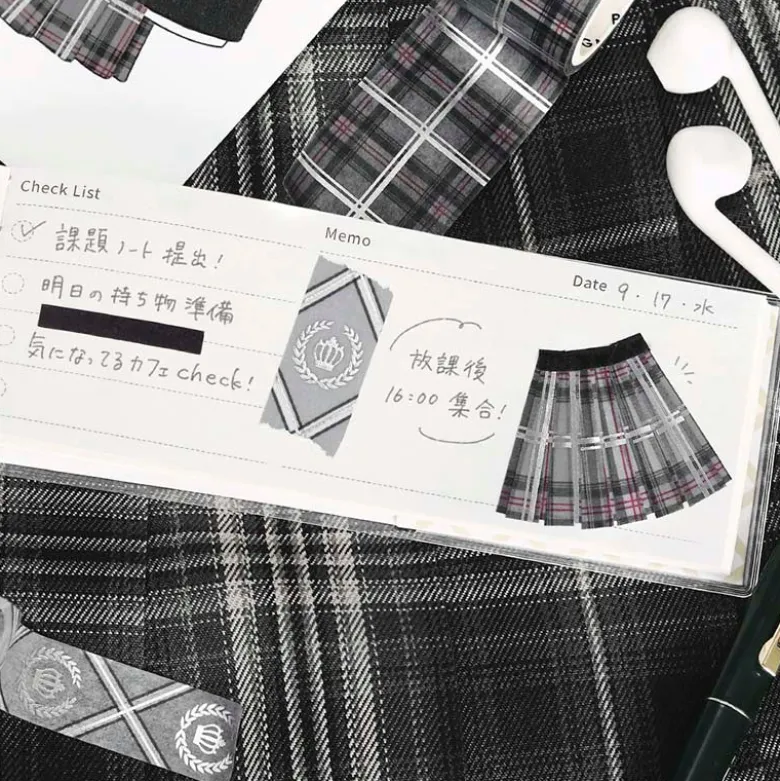 BGM | Set de Washi Tapes School Colors Gray