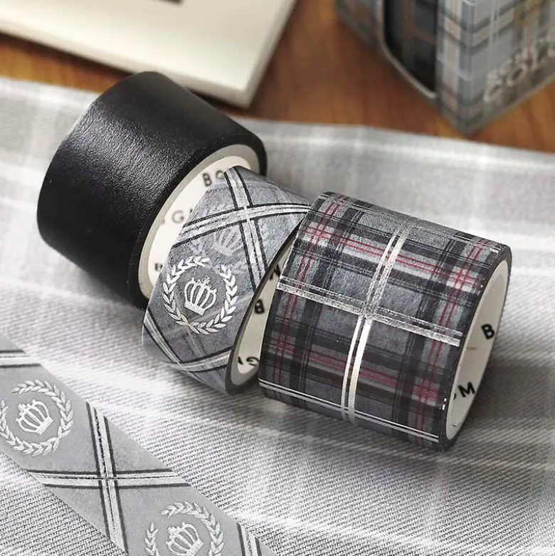 BGM | Set de Washi Tapes School Colors Gray