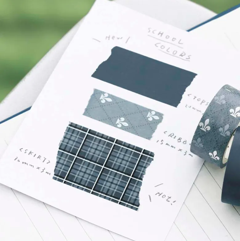 BGM | Set de Washi Tapes School Colors Smoke Blue
