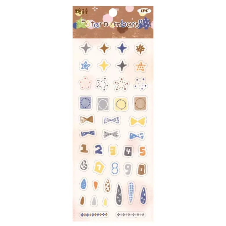 Candy Poetry | Pegatinas Warm Small Item Star Numbers