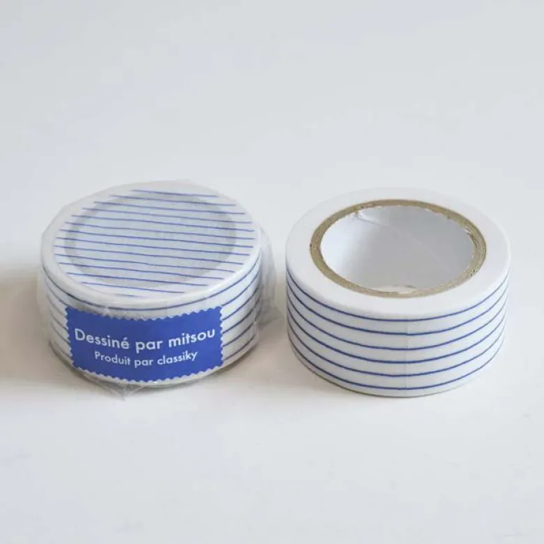Classiky | Mitsou Stripe Blue Washi Tape