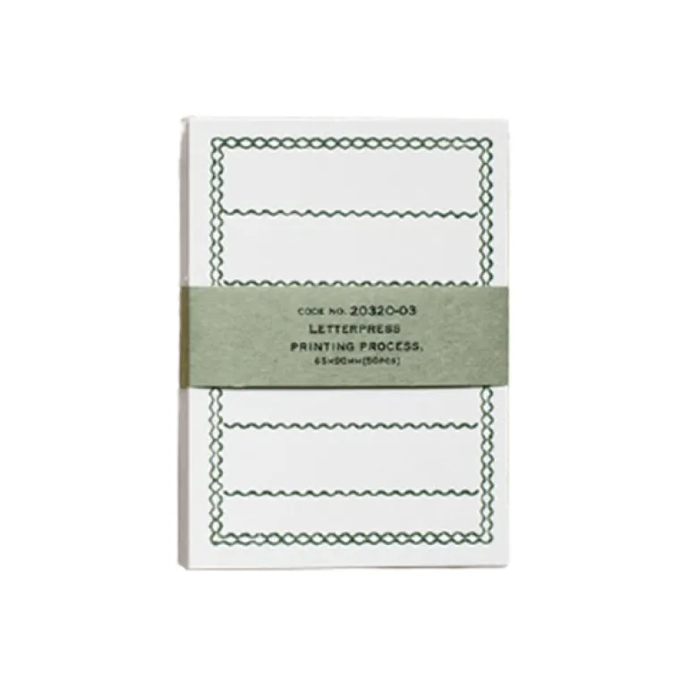 Classiky | Tarjetones Letterpress Green