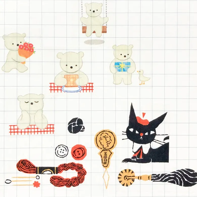 Cozyca | Kuroneko Design Washi Tape Sewing