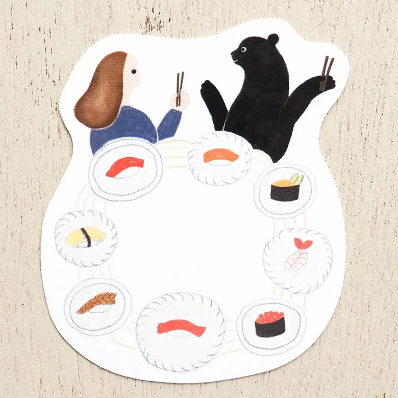 Cozyca | Pegatina Individual Necktie Let's Eat Sushi