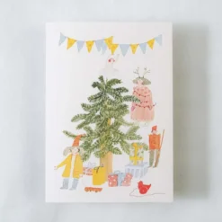 Dodolulu | Tarjeta de Navidad Decorating The Christmas Tree