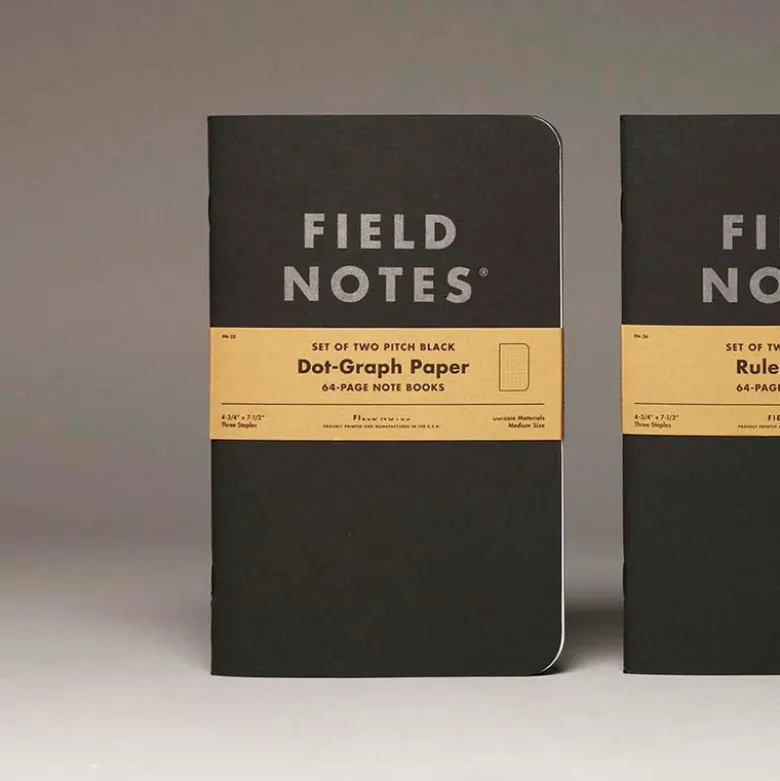 Field Notes | Set de 2 Cuadernos Pitch Black M (Puntos)