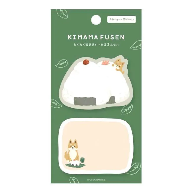 Furukawashiko | Notas Adhesivas Kimama Fusen Onigiri Shiba