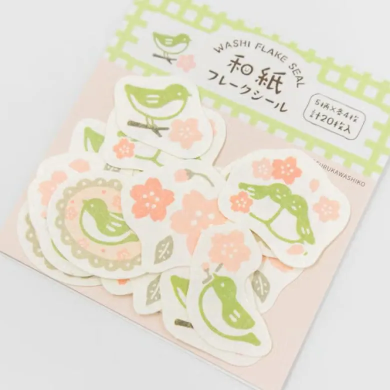 Furukawashiko | Pegatinas Flake Cherry Blossoms and Nightingale