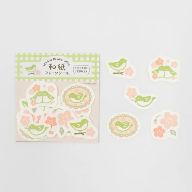 Furukawashiko | Pegatinas Flake Cherry Blossoms and Nightingale