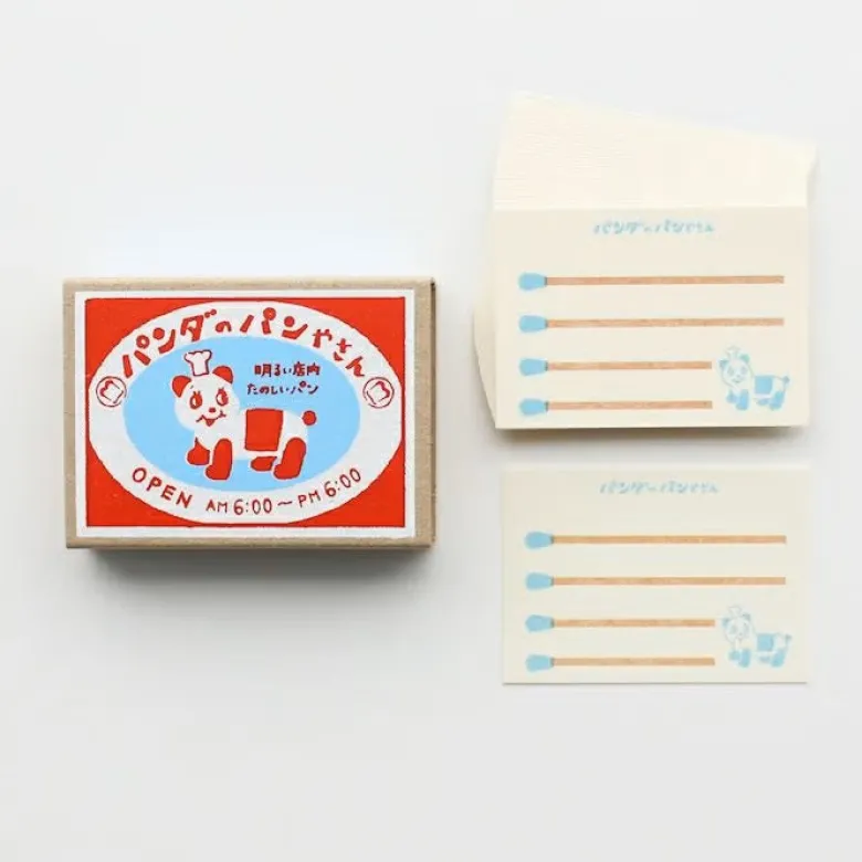 Furukawashiko | Tarjetones en Cajita Matchbox Panda's Bakery