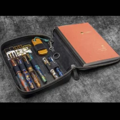 Galen Leather | Funda Expansi-Folio Leather Wide A5 Zip Folio Black