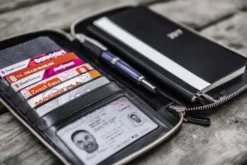 Galen Leather | Funda Leather Zippered Hobonichi Weeks Cover Black