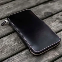 Galen Leather | Funda Leather Zippered Hobonichi Weeks Cover Black