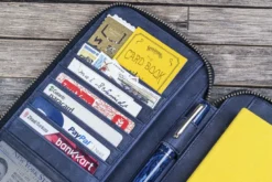 Galen Leather | Funda Leather Zippered Hobonichi Weeks Cover Crazy Horse Navy Blue