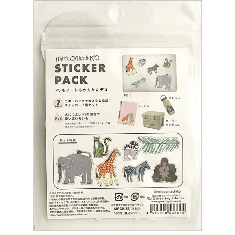 Greeting Life | Pegatinas Pack Mirocomachiko Animals