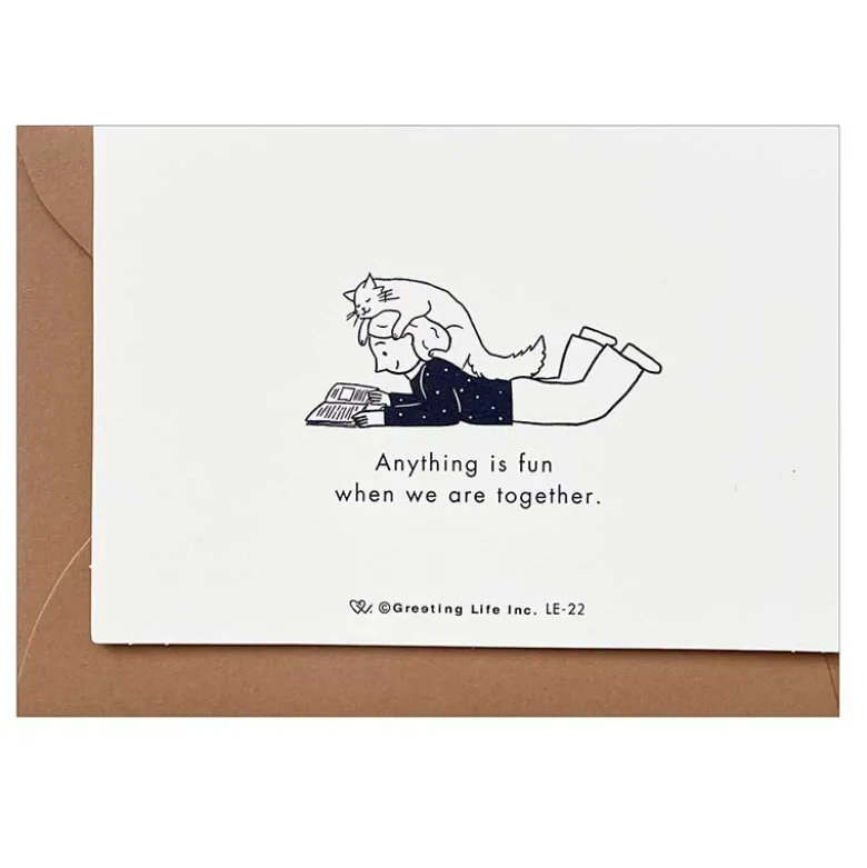 Greeting Life | Tarjeta de Felicitación Mini Best Friend Thank You Pink Cat