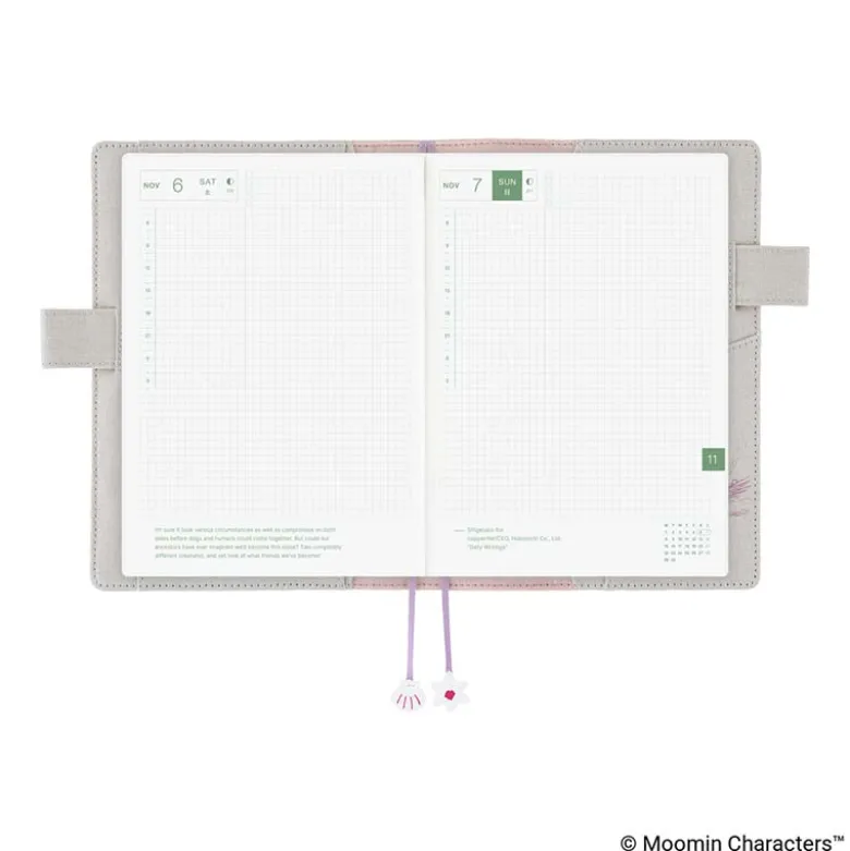 Hobonichi | Agenda Hobonichi Cousin A5 Moomin: My Yard (Pink Gray) 2027