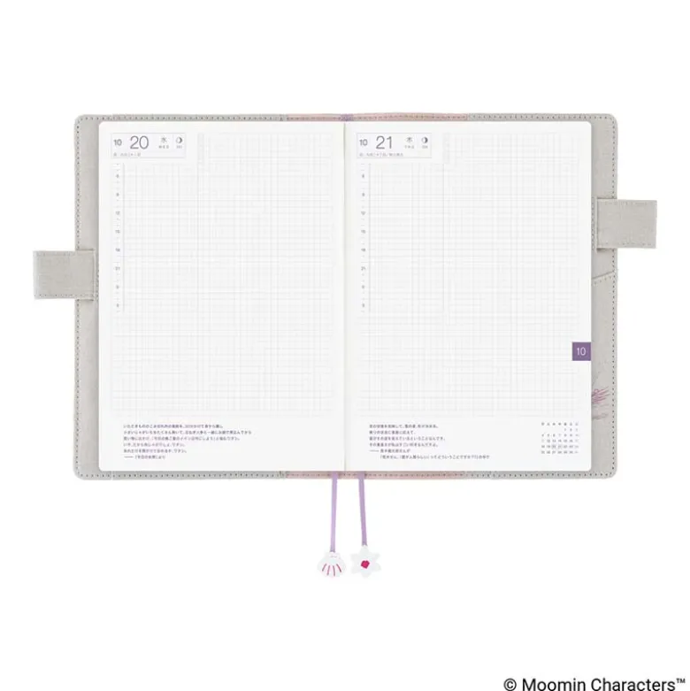 Hobonichi | Agenda Hobonichi Cousin A5 Moomin: My Yard (Pink Gray) 2027