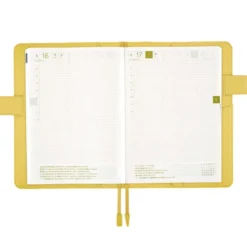 Hobonichi | Agenda Hobonichi Cousin A5 Leather: Brilliant Yellow 2027