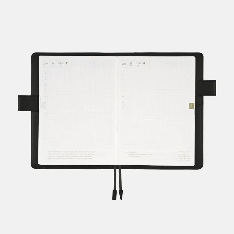 Hobonichi | Agenda Hobonichi Cousin A5 Leather: TS Basic Black 2027