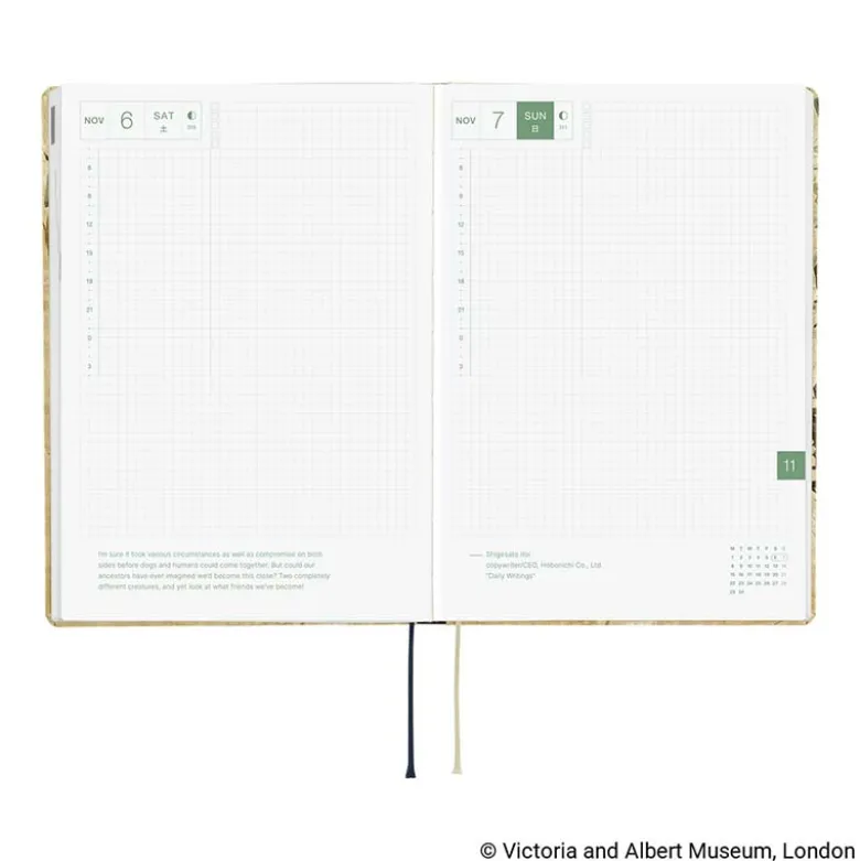 Hobonichi | Agenda Hobonichi HON A5 V&A Series: Vine 2027