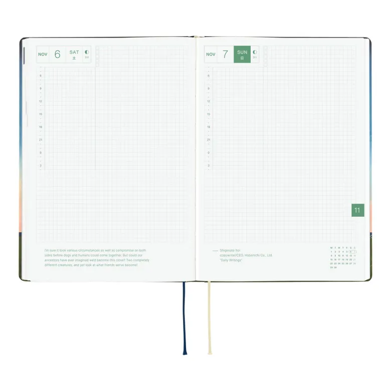 Hobonichi | Agenda Hobonichi HON A5 Hiroko Kubota: String Telephone Until the Moon is Full 2027