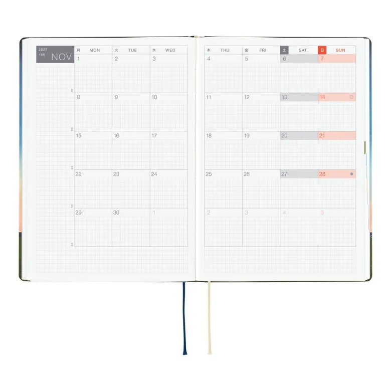 Hobonichi | Agenda Hobonichi HON A5 Hiroko Kubota: String Telephone Until the Moon is Full 2027