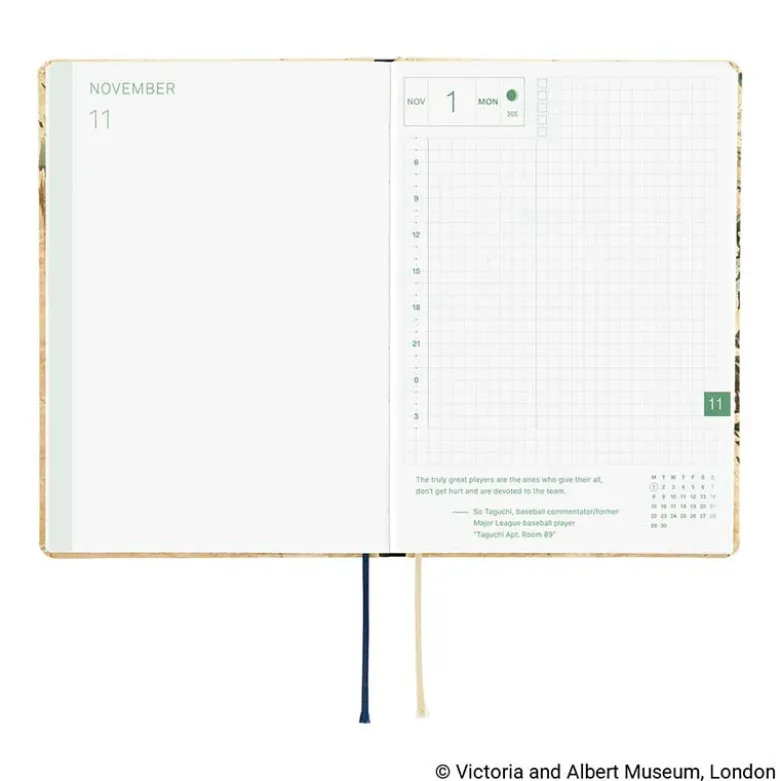 Hobonichi | Agenda Hobonichi HON A6 V&A Series: Vine 2027