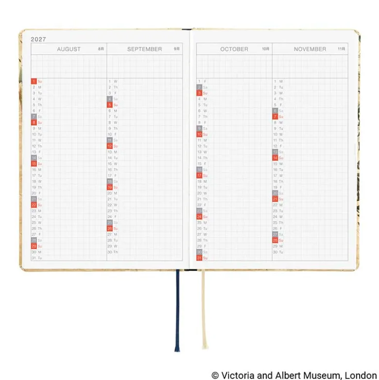 Hobonichi | Agenda Hobonichi HON A6 V&A Series: Vine 2027