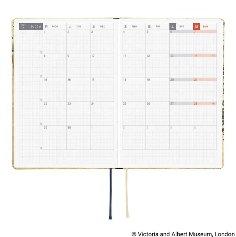 Hobonichi | Agenda Hobonichi HON A6 V&A Series: Vine 2027