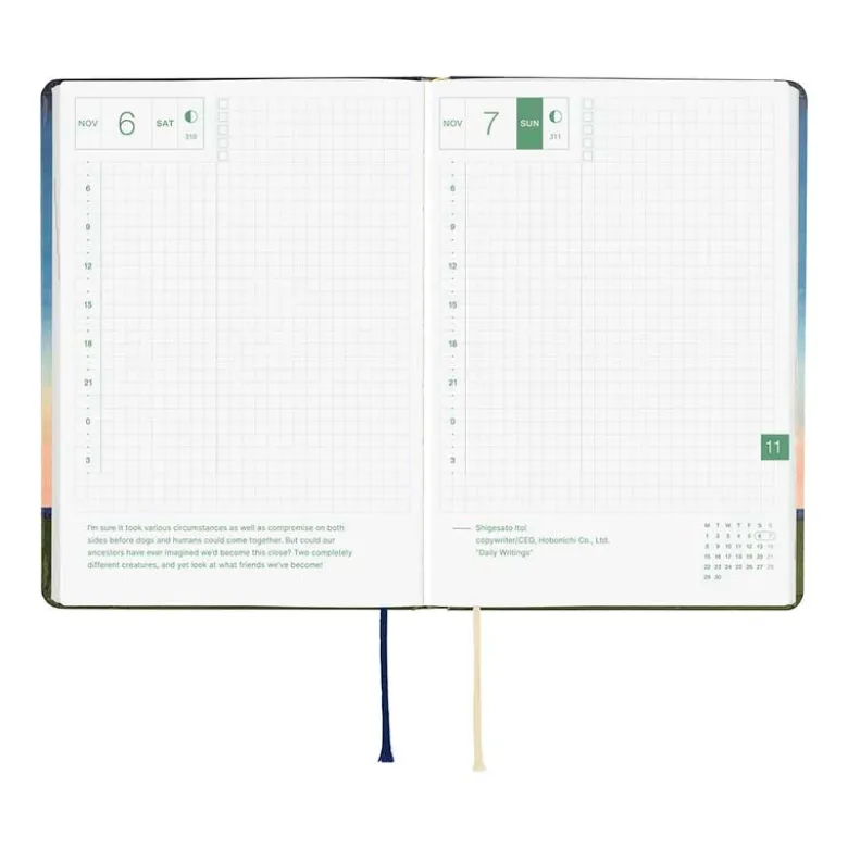 Hobonichi | Agenda Hobonichi HON A6 Hiroko Kubota: String Telephone Until the Moon is Full 2027