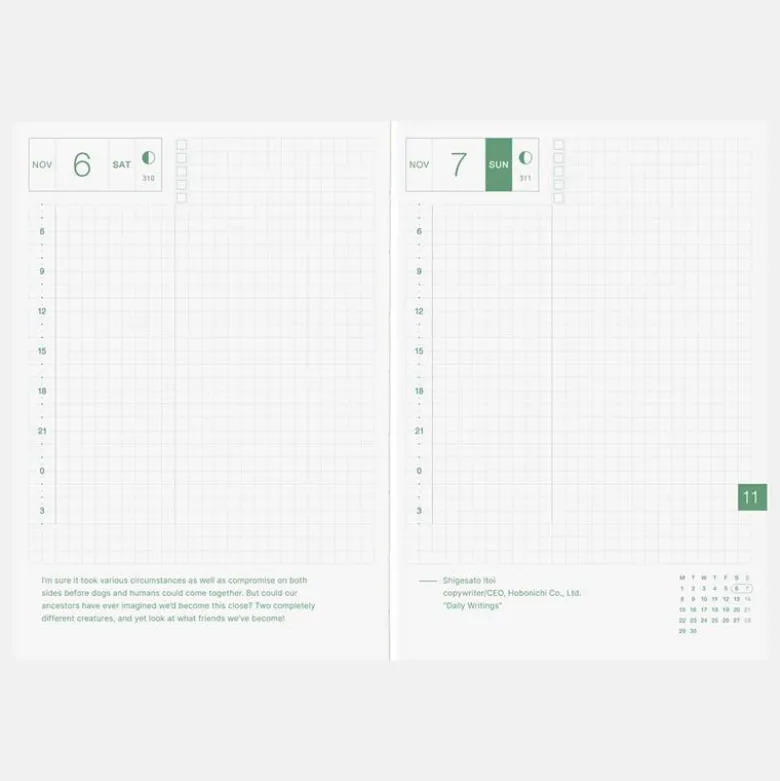Hobonichi | Agenda Hobonichi HON A6 Hiroko Kubota: String Telephone Until the Moon is Full 2027