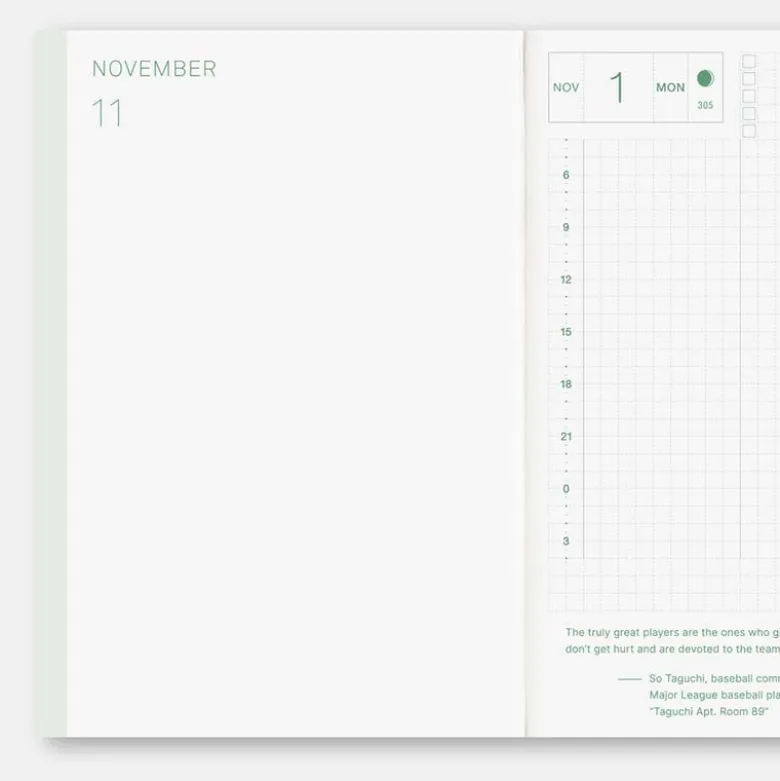 Hobonichi | Agenda Hobonichi HON A6 Slash Navy 2027