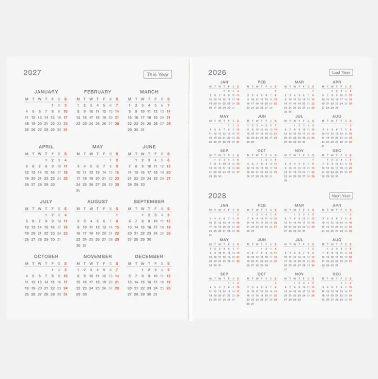 Hobonichi | Agenda Hobonichi HON A6 Slash Navy 2027