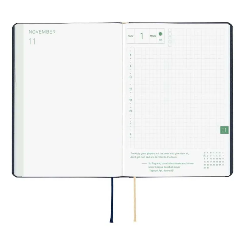 Hobonichi | Agenda Hobonichi HON A6 Slash Navy 2027