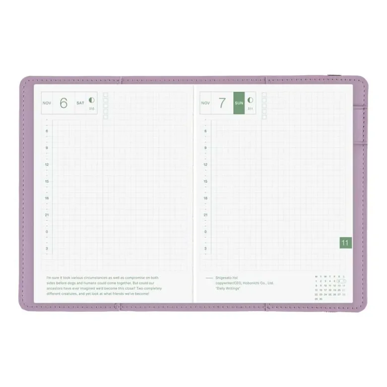 Hobonichi | Agenda Hobonichi Techo A6 Only is Not Lonely: Lilac 2027