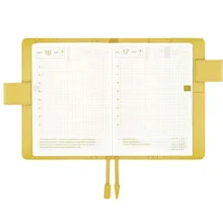Hobonichi | Agenda Hobonichi Techo A6 Leather: Brilliant Yellow 2027