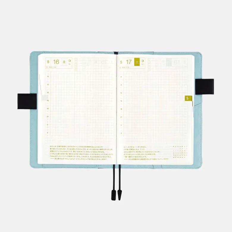 Hobonichi | Agenda Hobonichi Techo A6 Colors Black x Clear Blue 2027