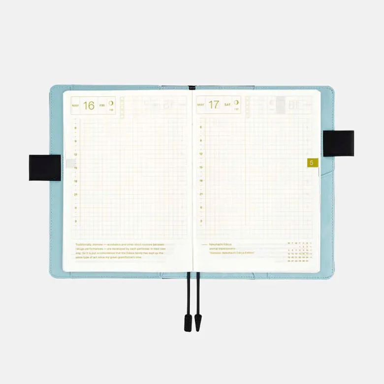 Hobonichi | Agenda Hobonichi Techo A6 Colors Black x Clear Blue 2027