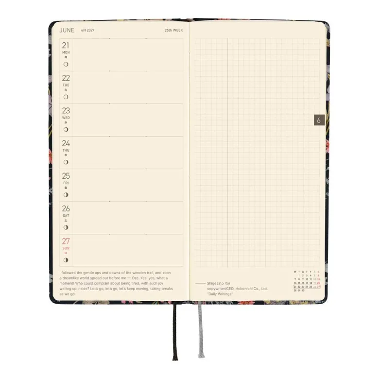 Hobonichi | Agenda Hobonichi Weeks Liberty Fabrics: Floral Remedy 2027
