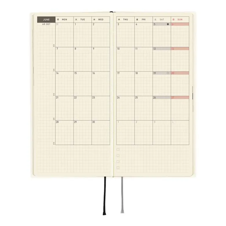 Hobonichi | Agenda Hobonichi Weeks White Line: Ivory 2027