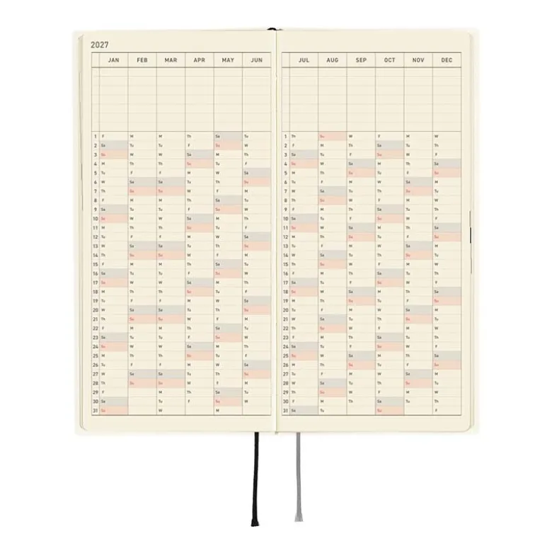 Hobonichi | Agenda Hobonichi Weeks White Line: Ivory 2027