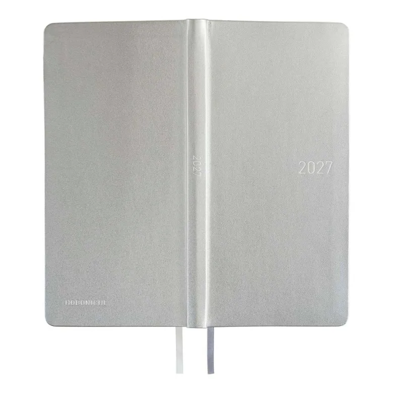 Hobonichi | Agenda Hobonichi Weeks Leather: Noble Silver 2027