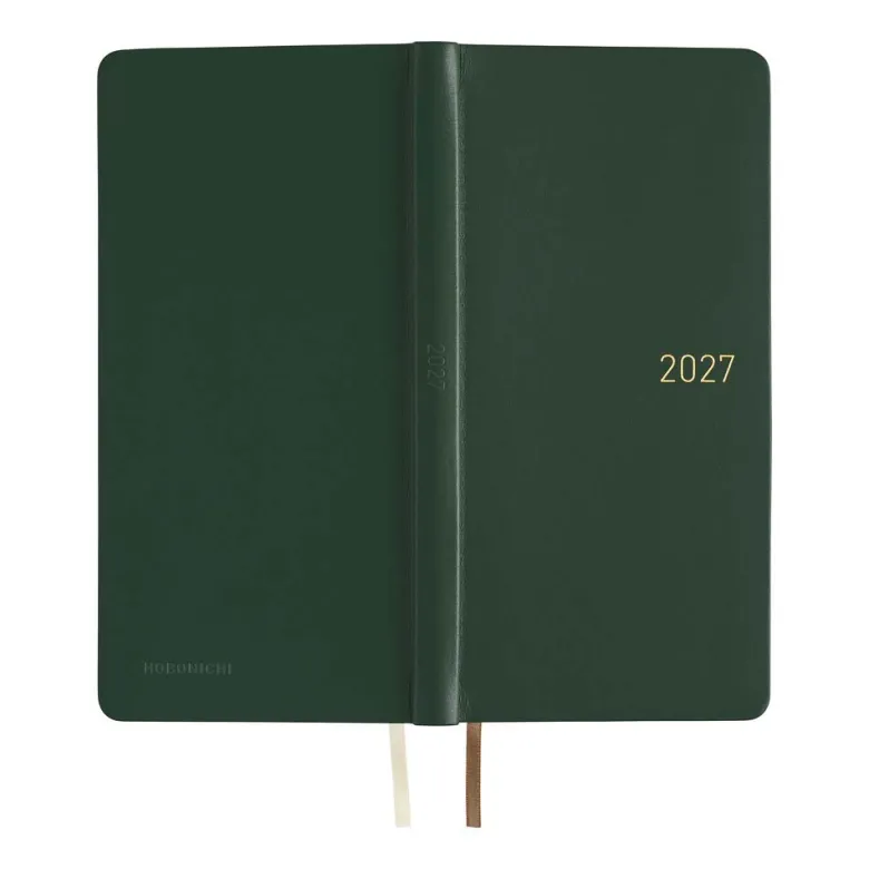Hobonichi | Agenda Hobonichi Weeks Leather: Forest Green 2027