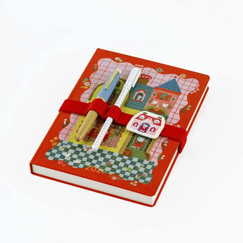 Hobonichi | Banda Elástica Book Band Yumi Kitagishi (White Cat)